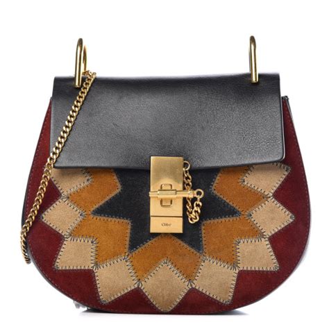 CHLOE Suede Calfskin Wonder Woman Patchwork Drew